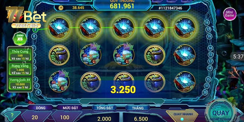 Nổ Hũ Thủy Cung Và Hành Trình Săn Jackpot Khủng Cùng 77bet